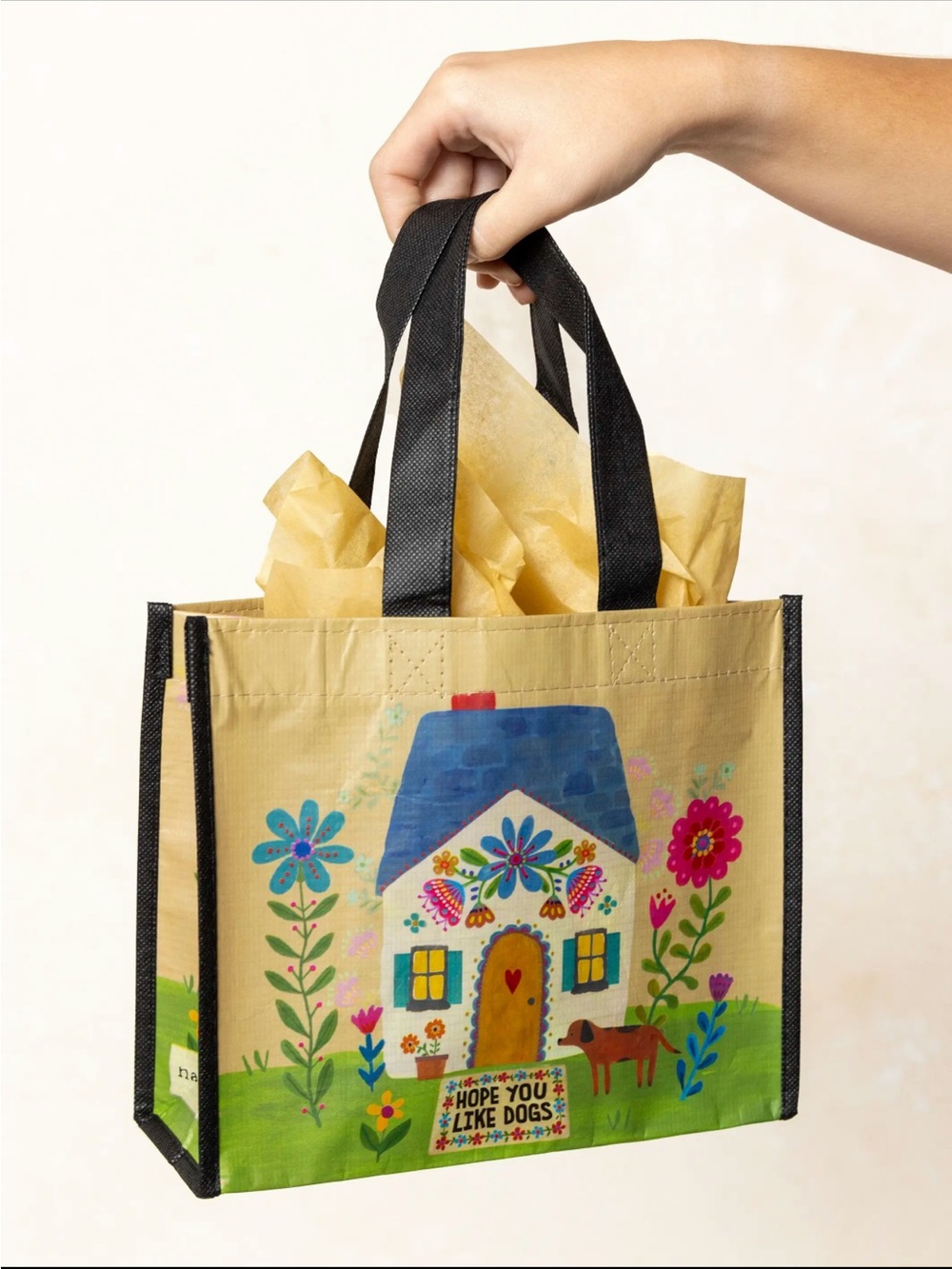 3/$15 reusable “hope you like dogs” bag